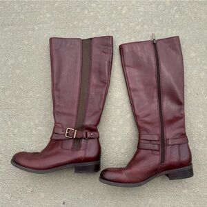 Clark’s Burgundy Leather Riding Boots